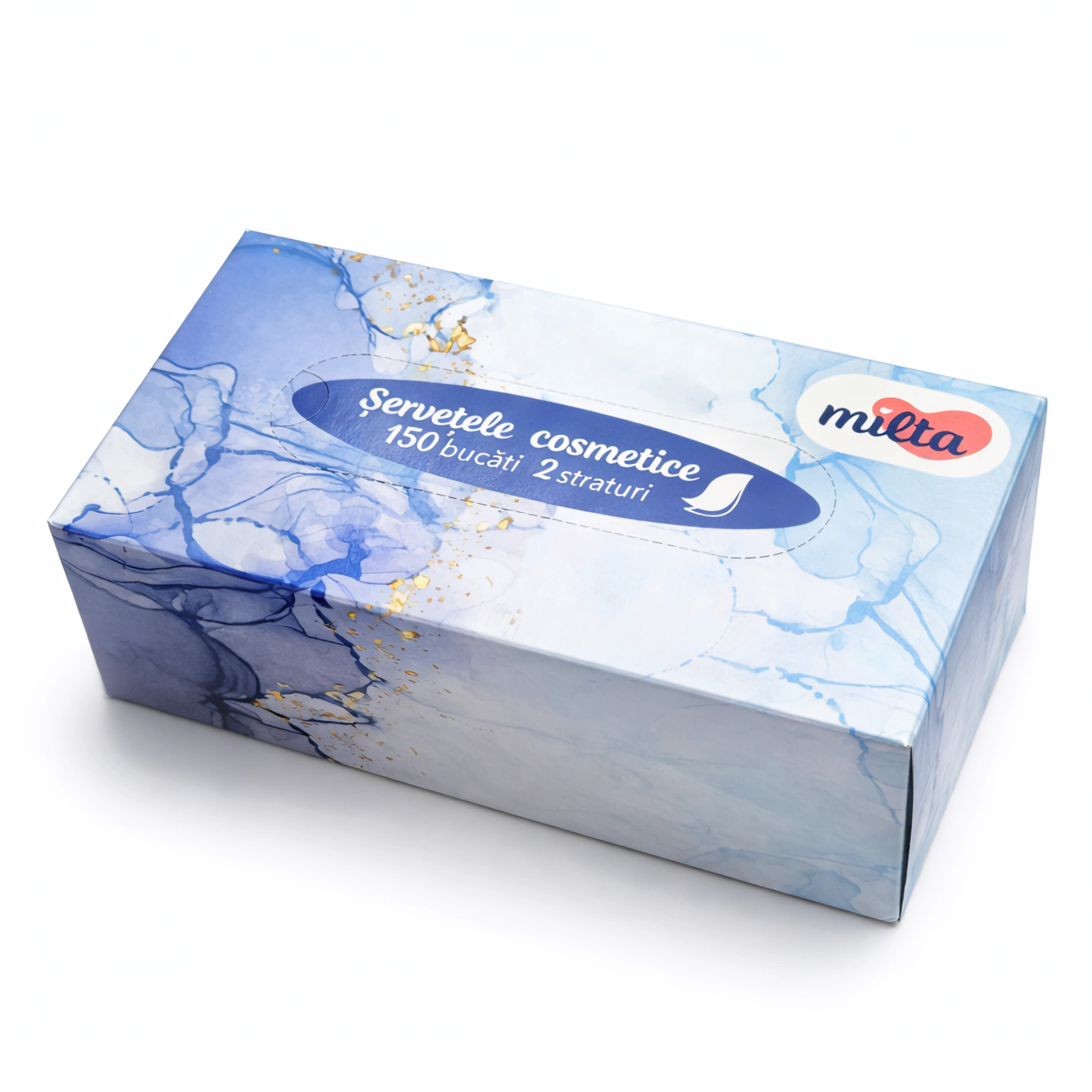 Салфетки косметические Milta, 2 слоя, 150 штук