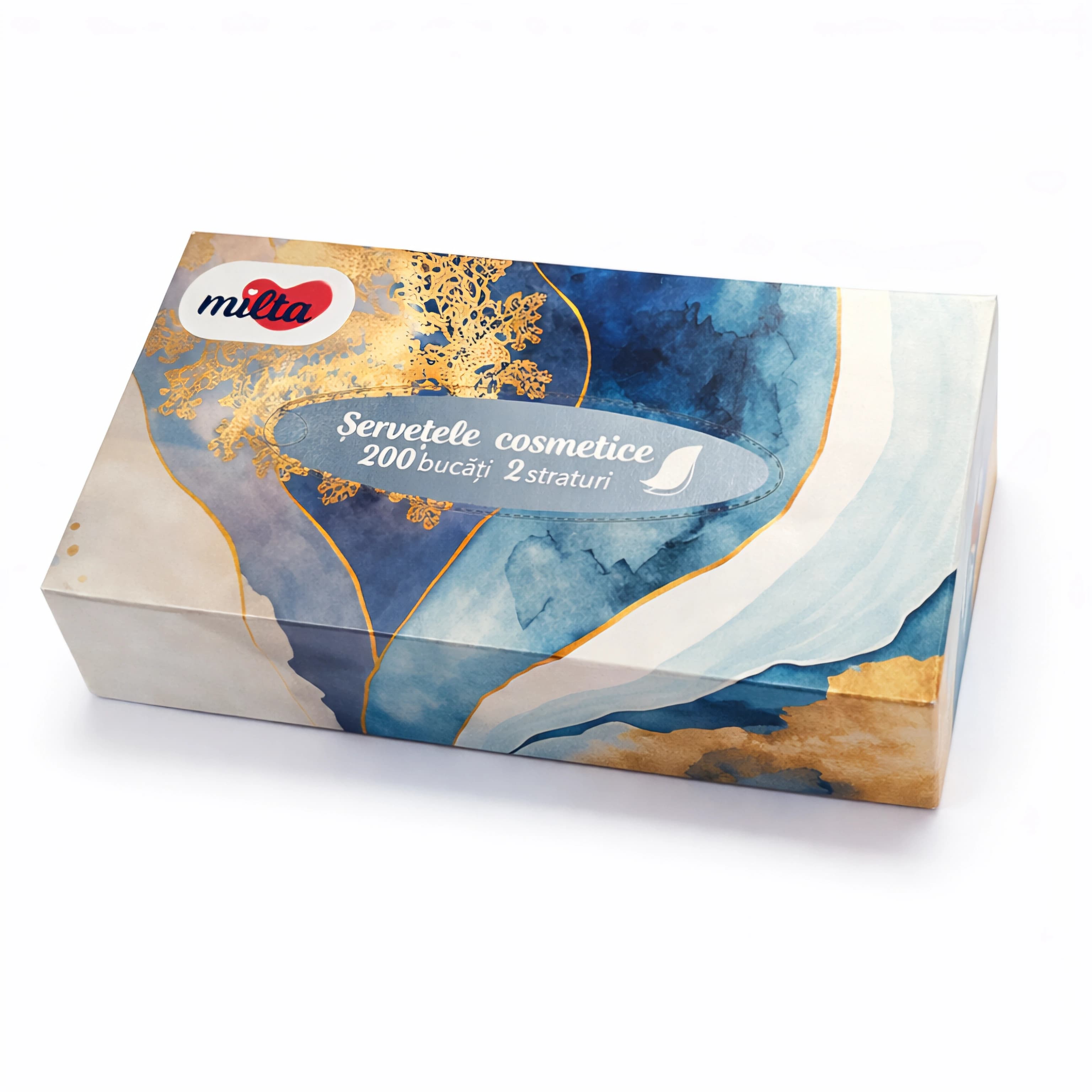 Салфетки косметические Milta, 2 слоя, 200 штук