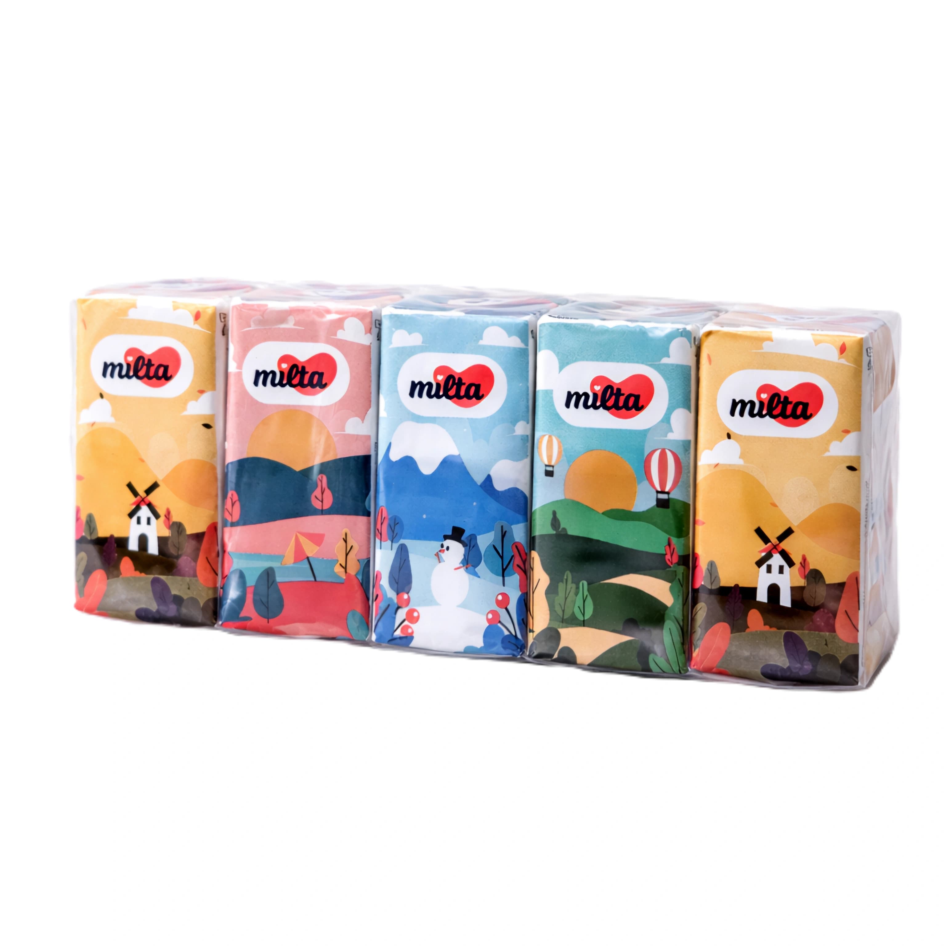 Носовые платки Milta, 3 слоя, 10 штук