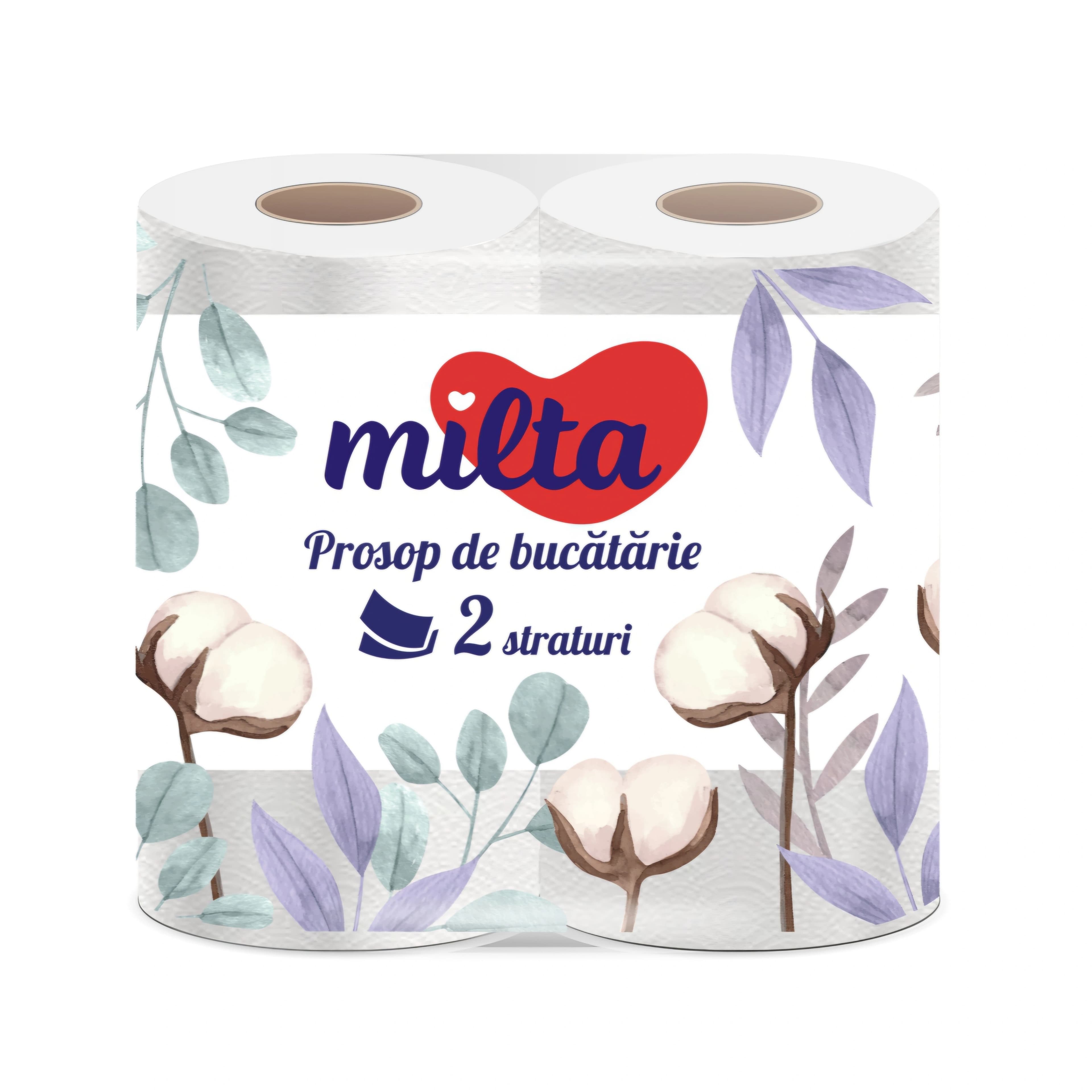 Бумажное полотенце MILTA, 2 слоя, 2 рулона