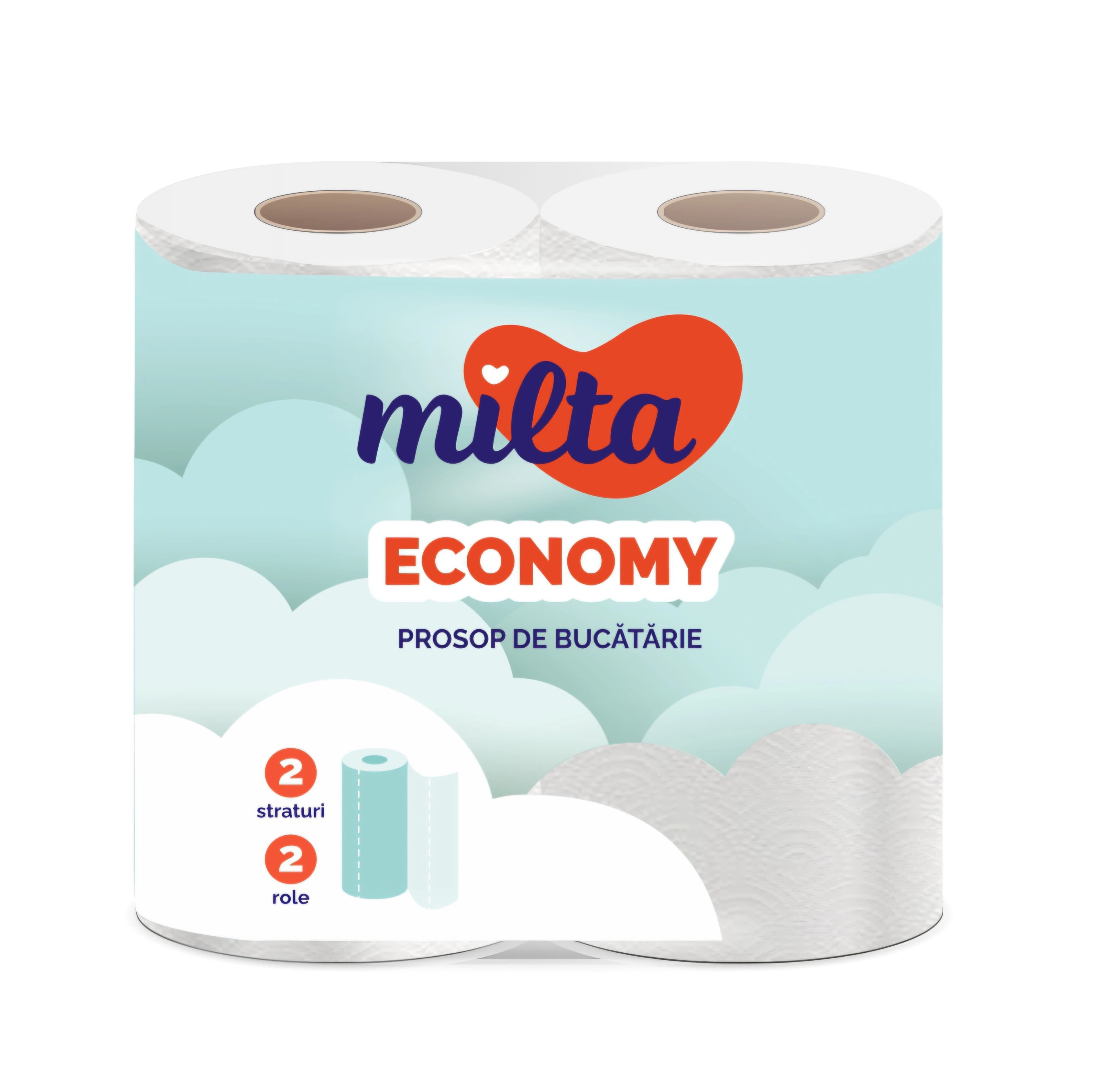 Бумажное полотенце Milta Economy, 2 слоя, 2 рулона