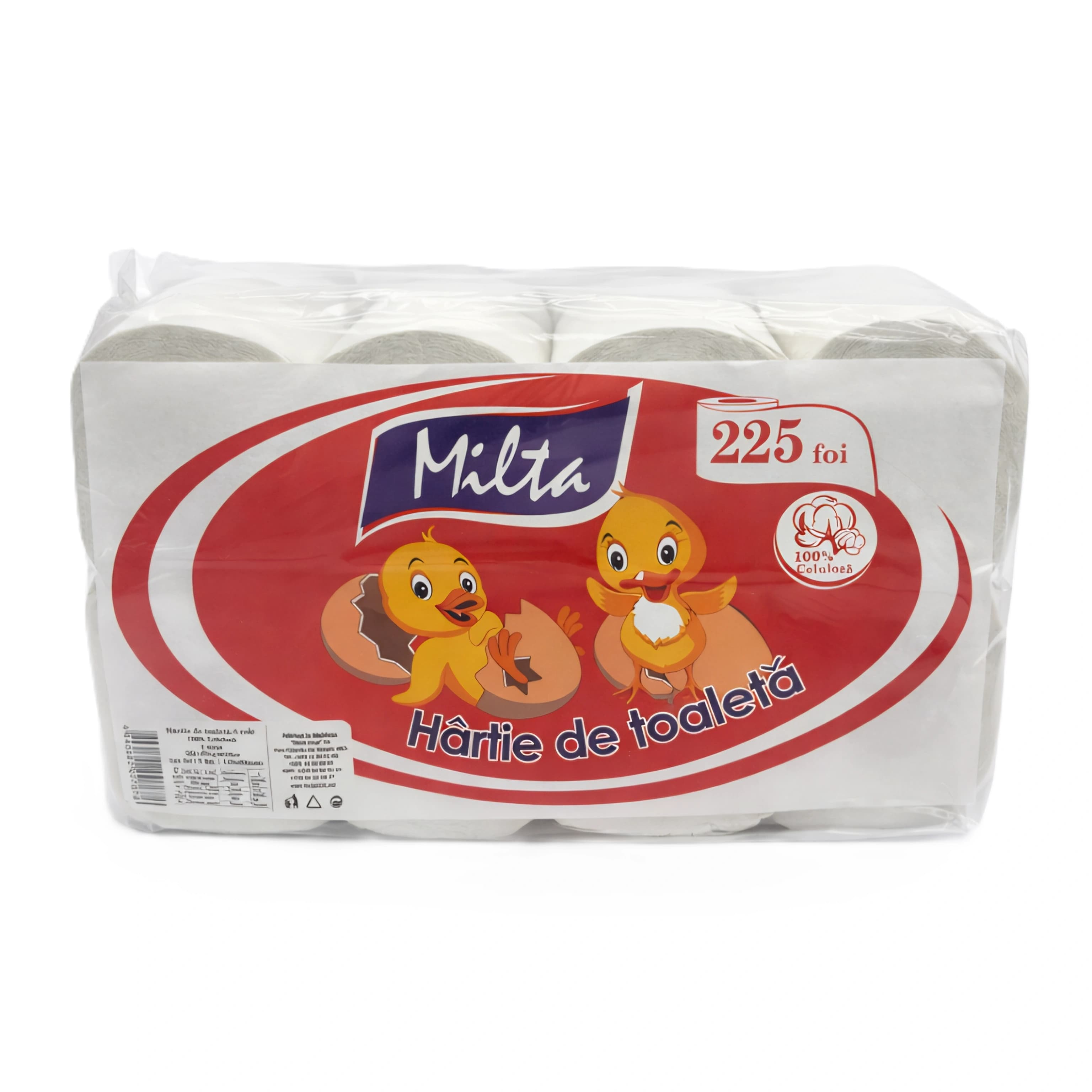 Туалетная бумага Milta, 1 слой, 8 рулонов