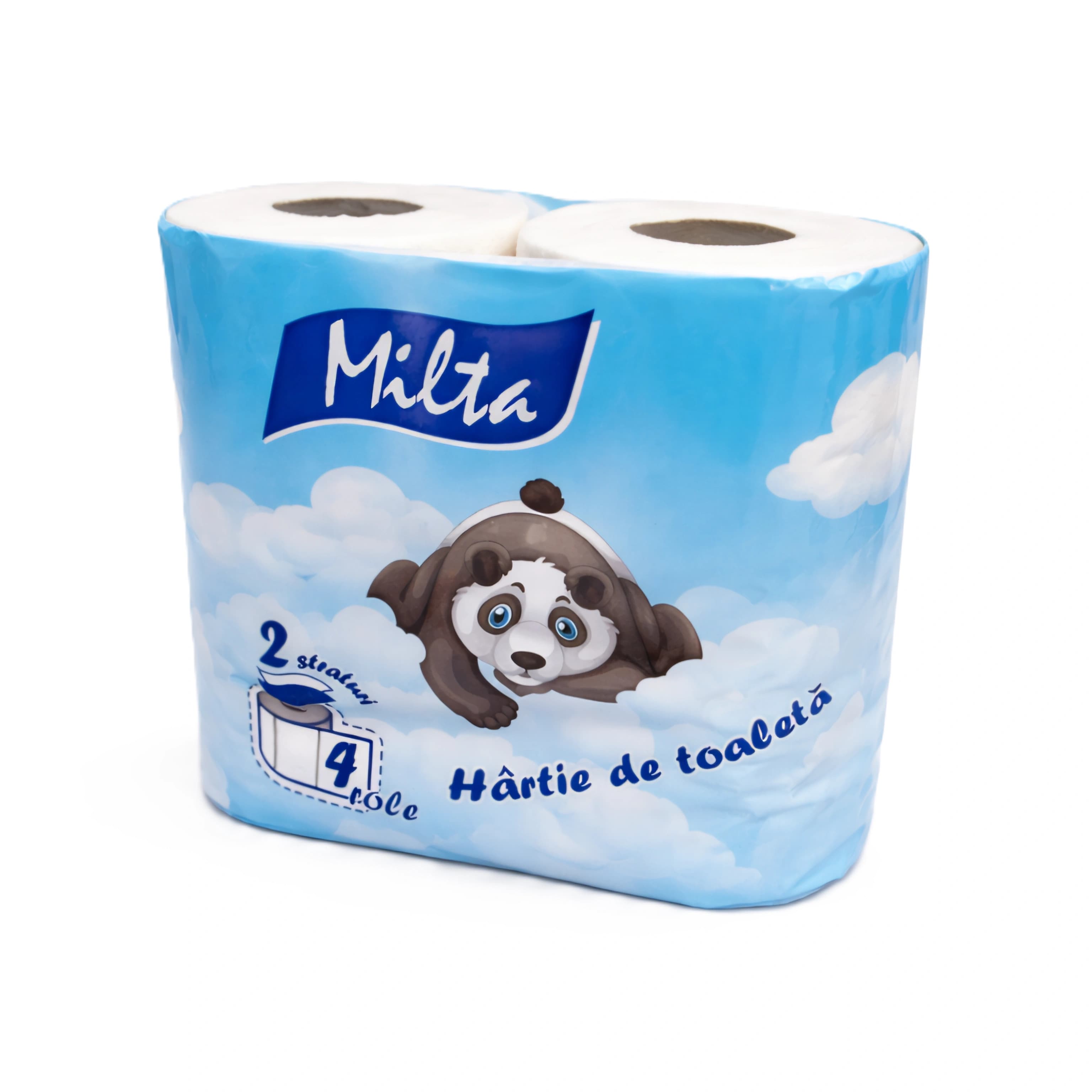 Туалетная бумага Panda, 2 слоя, 4 рулона