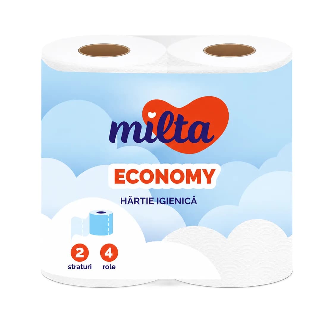Туалетная бумага Economy, 2 слоя, 4 рулона