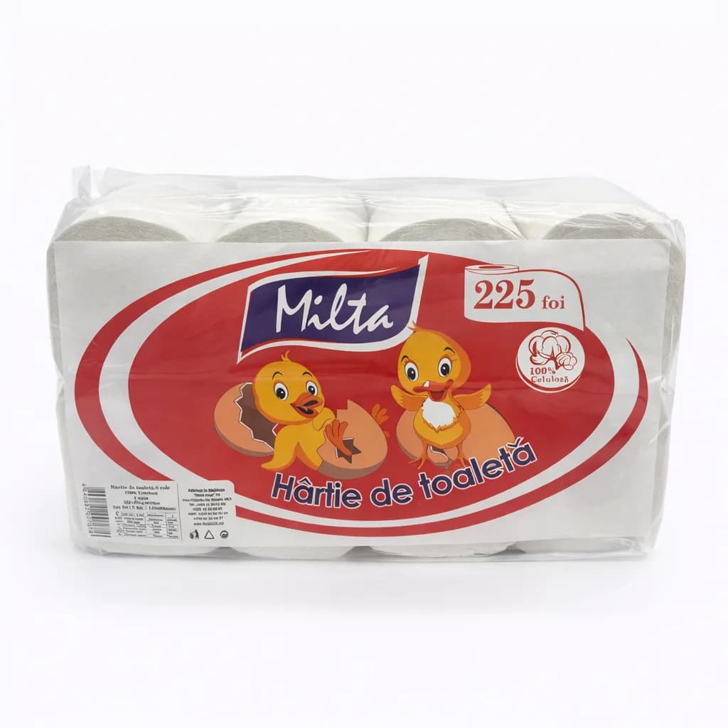 Туалетная бумага Milta, 1 слой, 8 рулонов